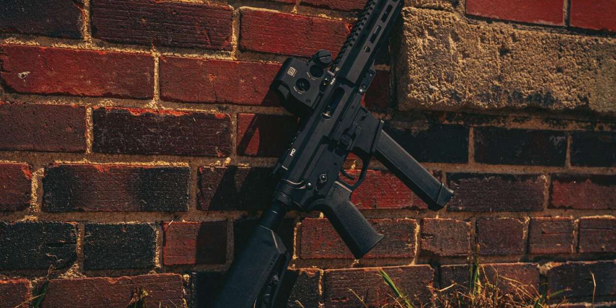 Tactical rat dog PCC leaned against the wall