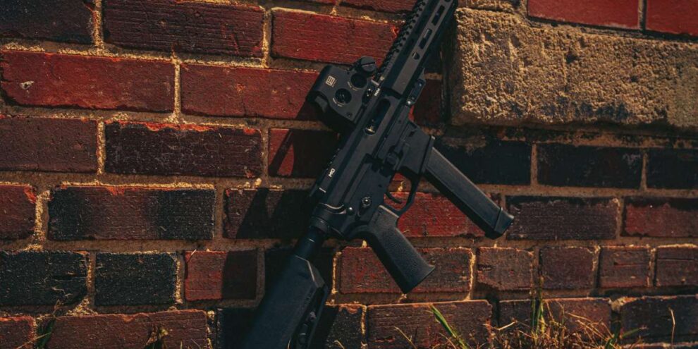 Tactical rat dog PCC leaned against the wall